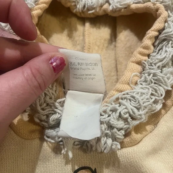 Vintage Lion King Nala Costume Outfit One Piece 2 Two Toned Ears Hood - Picture 4 of 8